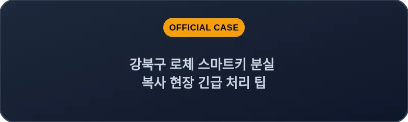 강북구 로체 스마트키 분실 복사 현장 긴급 처리 팁
