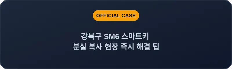 강북구 SM6 스마트키 분실 복사 현장 즉시 해결 팁