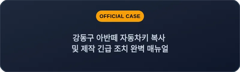 강동구 아반떼 자동차키 복사 및 제작 긴급 조치 완벽 매뉴얼