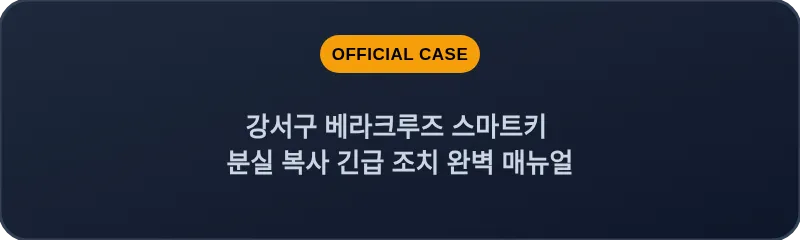 강서구 베라크루즈 스마트키 분실 복사 긴급 조치 완벽 매뉴얼